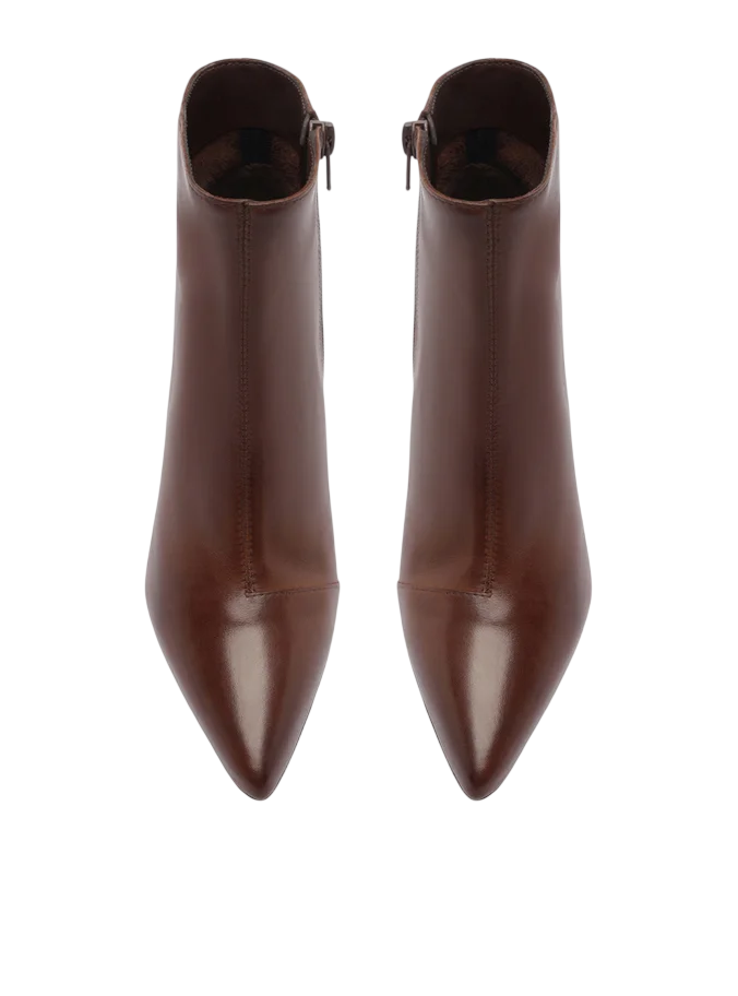 Bota Casual Feminina Arezzo Cano Curto em Couro Salto Alto