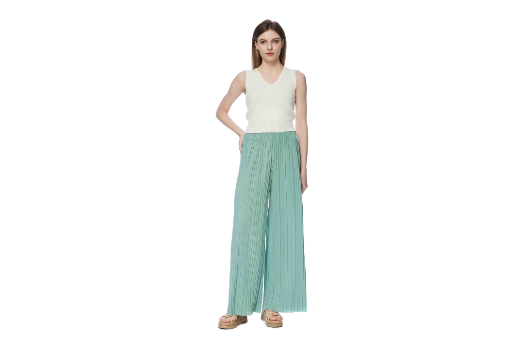 Calça Feminina Plissada Pantalona Facinelli