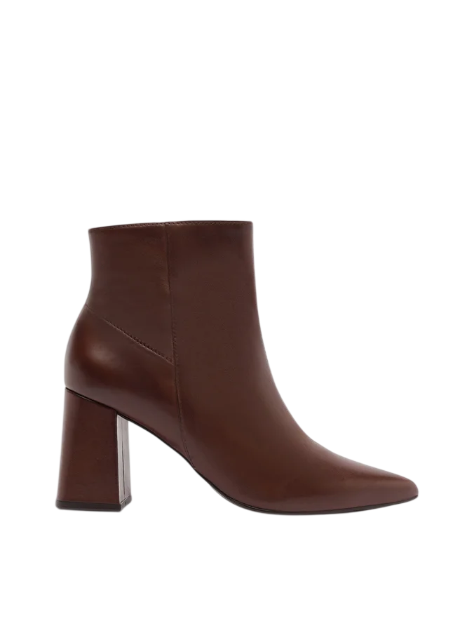 Bota Casual Feminina Arezzo Cano Curto em Couro Salto Alto